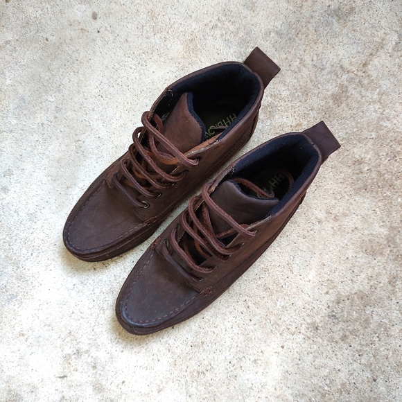 *SOLD* Vintage Deadstock HH Brown Leather Moc Toe Boots Sz 7 - Picture 2 of 7